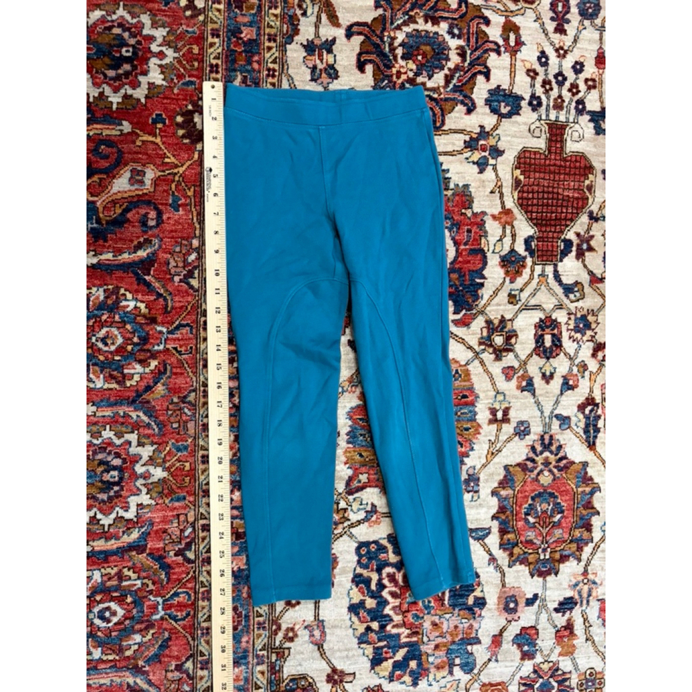 Tea Collection Girls Teal Blue Stretch Cotton Leggings Size 8 Holiday Capsule